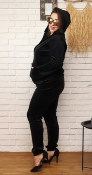 Велюровый спортивный костюм BLACK PREMIUM PLUS SIZE XXL SET