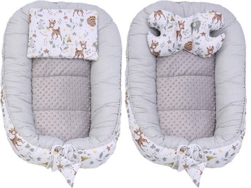 НАБОР ДЕТСКОГО КОКОНА NEST MINKY PIECE XXL BABYMAM, 7 ЭЛЕМЕНТОВ.