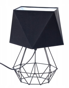 Lampka nocna LOFT abażur Diament basket druciana