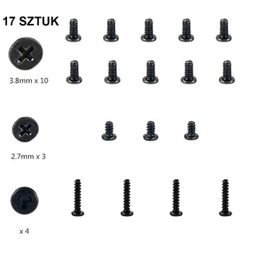 ZESTAW 17 ŚRUBEK ŚRUBKI WKRĘTY KOMPLET DO OBUDOWY NINTENDO SWITCH