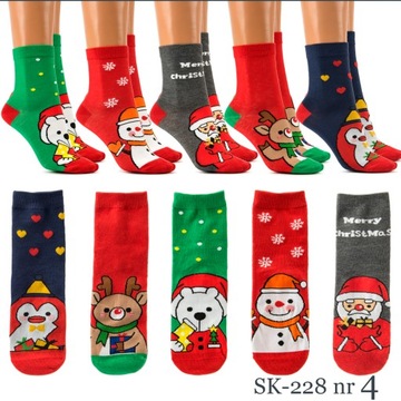 ЖЕНСКИЕ ХЛОПКОВЫЕ РОЖДЕСТВЕНСКИЕ НОСКИ В ПОДАРОК ​​Деду Морозу