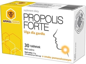 propolis tabletki do ssania 30 tabletek pomarańczowe Frmina