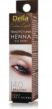 DELIA TRADYCYJNA HENNA DO BRWI 4.0 BRĄZOWY 2g