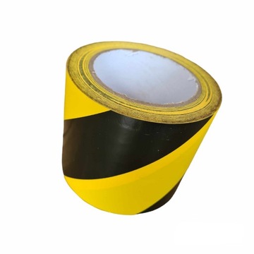 ТОЛСТАЯ ЛЕНТА, ПРЕДУПРЕЖДАЮЩАЯ МАРКИРОВКА OHS, ЖЕЛТАЯ И ЧЕРНАЯ, 100 мм x 33 м ПРОЧНАЯ