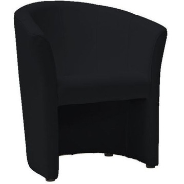 Fotel TM-1 Czarny Salon Biuro Tepicerowany