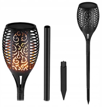 БОЛЬШАЯ СВЕТОДИОДНАЯ СОЛНЕЧНАЯ ЛАМПА для сада, ПЛАМЯ ФАКЕЛ