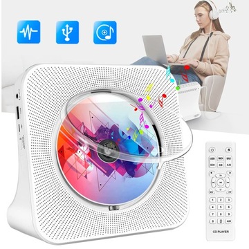 PRZENOŚNY ODTWARZACZ CD Z BLUETOOTH 5.0 CD Z PILOTEM, GŁOŚNIKIEM HI-FI