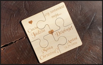 Puzzle czy zostaniesz moją Matką /Ojcem Chrzestnym