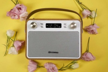 Ретро Bluetooth кухонное радио портативное Manta CAPRI RDI915X перезаряжаемая батарея SD