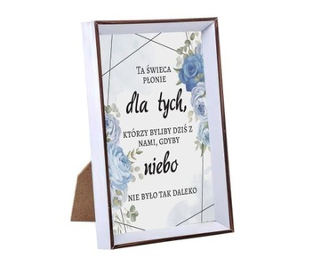 RAMKA TA ŚWIECA PŁONIE DLA TYCH ślub wesele