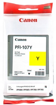TUSZ ORYGINAŁ CANON PFI-107Y PFI107Y YELLOW