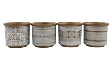 DONICZKA CERAMICZNA ZŁOTA 13x12,5 OSŁONKA OZDOBNA