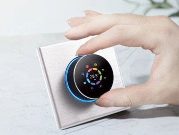 INTELIGENTNY TERMOSTAT Z POKRĘTŁEM OBCIĄŻALNY 16A BIAŁY TR086 WIFI TUYA