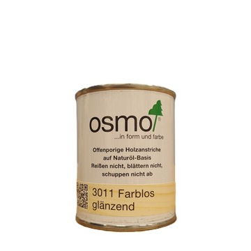 OSMO WOSK TWARDY OLEJNY 3011 BEZBARWNY POŁYSK - 0,125L