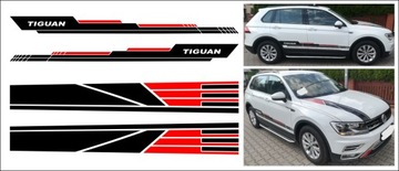 VW TIGUAN БОКОВЫЕ ПОЛОСЫ И КАПОТА - автомобильная пленка