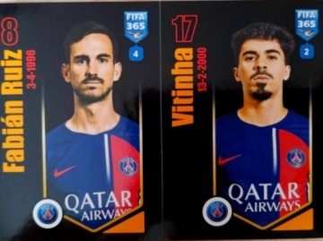 PANINI naklejki FIFA 365 2024 NAKLEJKA 224 a b PSG RUIZ VITINHA