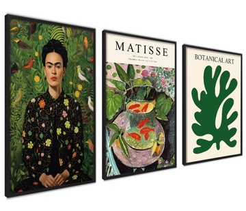 Plakaty Zielona Botanika Frida Matisse Obrazy W Ramach Na Ścianę
