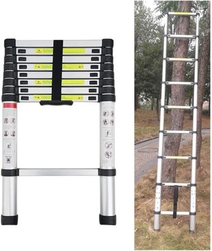 АЛЮМИНИЕВАЯ ТЕЛЕСКОПИЧЕСКАЯ ЛЕСТНИЦА 2,6М 9 СТУПЕНЕЙ 8FT5