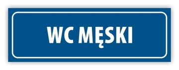 TABLICZKA WC MĘSKI 30 X 10 cm UV (NR. 48)
