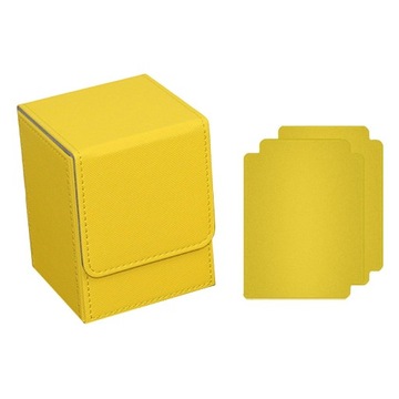 Pudełko na karty Card Deck Box, mieszczące 100 sztuk w kolorze żółtym
