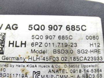 ASISTENT PÁKY PÁSY POHYBU VW GOLF VII 5Q0907685C