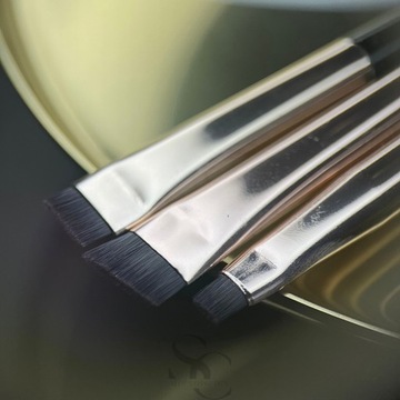 Набор скошенных кистей для макияжа глаз, бровей, подводки для глаз и линий хны Seol.