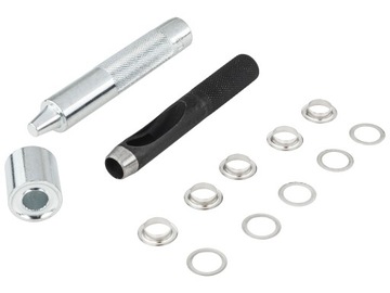 НАБОР ЛЮСЕН ДЛЯ БРЕЗЕНТА С КРИМИНАЛЬНЫМИ ЛЮСНАМИ ДЫРОКОЛЫ 10 ММ ПЕЧАТИ 100 ШТ.