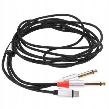 Inteligentny płaski przewód mikrofonowy 1/4 USB C