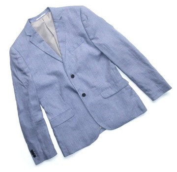 H&M 50 NIEBIESKA MARYNARKA CASUAL KLASYCZNA DOPASOWANA SPORTOWA LNIANA