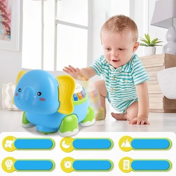 ИНТЕРАКТИВНАЯ ИГРУШКА ДЛЯ РЕБЕНКА RUNNING CREWING ELEPHANT WALKING ИНТЕРАКТИВНАЯ ИГРУШКА СВЕТОДИОДНАЯ