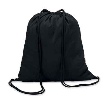 Рюкзак из 100% хлопка для школьной поездки, ЭКО-рюкзак черный