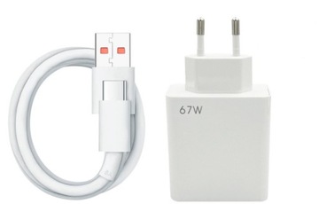 Ładowarka sieciowa USB-C do Xiaom szybkie ładowanie 67W szybka+KABEL 1,5 METRA