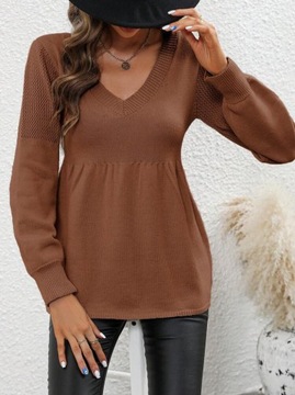 SHEIN LUNE brązowy sweterek luźny damski M