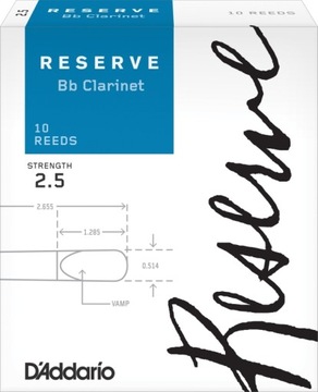 Stroik do klarnetu Bb 2,5 RESERVE D'Addario DCR1025