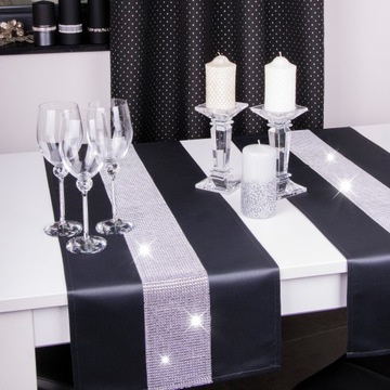 Скамейка ZIRCONIA 40x160, декоративная черно-серебристая полоса