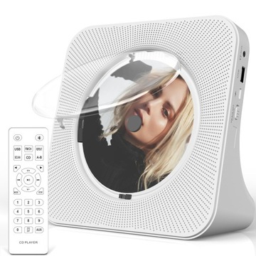 ODTWARZACZ PRZENOŚNY CD GŁOŚNIK BLUETOOTH RADIO AUX USB FM MP3