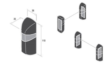 Вращающиеся фотоэлементы для ворот BLUX SAFE B20 V1