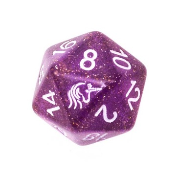 Кубики для РПГ, 7 шт. Акрил - Единороги.