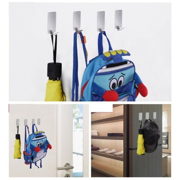 Вешалки Самоклеящиеся стальные крючки 6 шт.