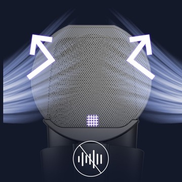 Mikrofon Pojemnościowy do Komputera Studyjny Statyw Gamingowy USB-C USB 3.0