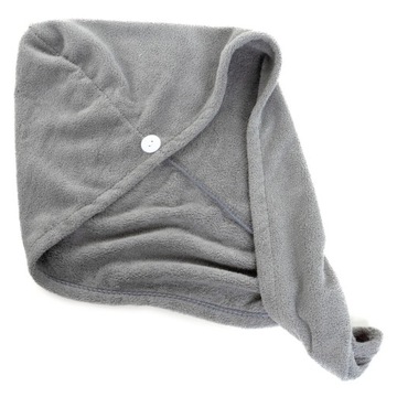 Полотенце-тюрбан для волос 65x25 Микрофибра Аки Серый