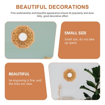 Металлический декор Багуа Деревянное выпуклое зеркало Традиционное