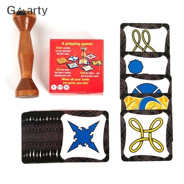 Jungle Board Game Party Cards Brown Wood Token
