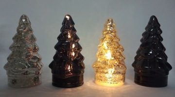 DEKORACJE ŚWIĄTECZNE 3 CHOINKI Z OŚWIETLENIEM LED