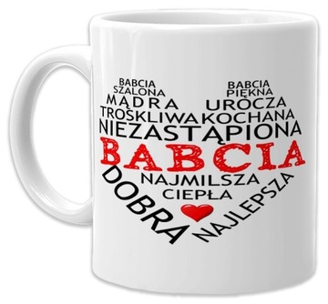 Kubek z nadrukiem grafiką prezent Dzień Babci różne wzory Babcia