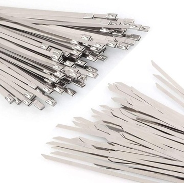 Кабельные стяжки 4,6x200 мм Кабельные стяжки из нержавеющей стали INOX 100 шт.