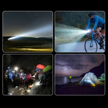 2x Lampka Rowerowa LED Przód Tył Akumulatorowa Zestaw Lampek do Roweru USB