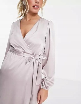 RIVER ISLAND MATERNITY SATYNOWA SUKIENKA MIDI M