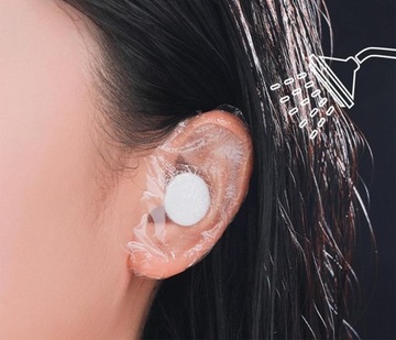 WODOODPORNE NAUSZNIKI Z MATERIAŁU PU. PIELĘGNACJA DZIECKA 40SZT