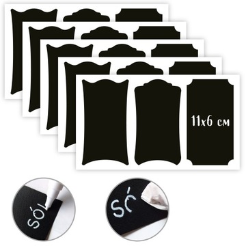 Наклейки для классной доски 15 шт 6х11см + маркер меловой TOMA белый 1,5мм